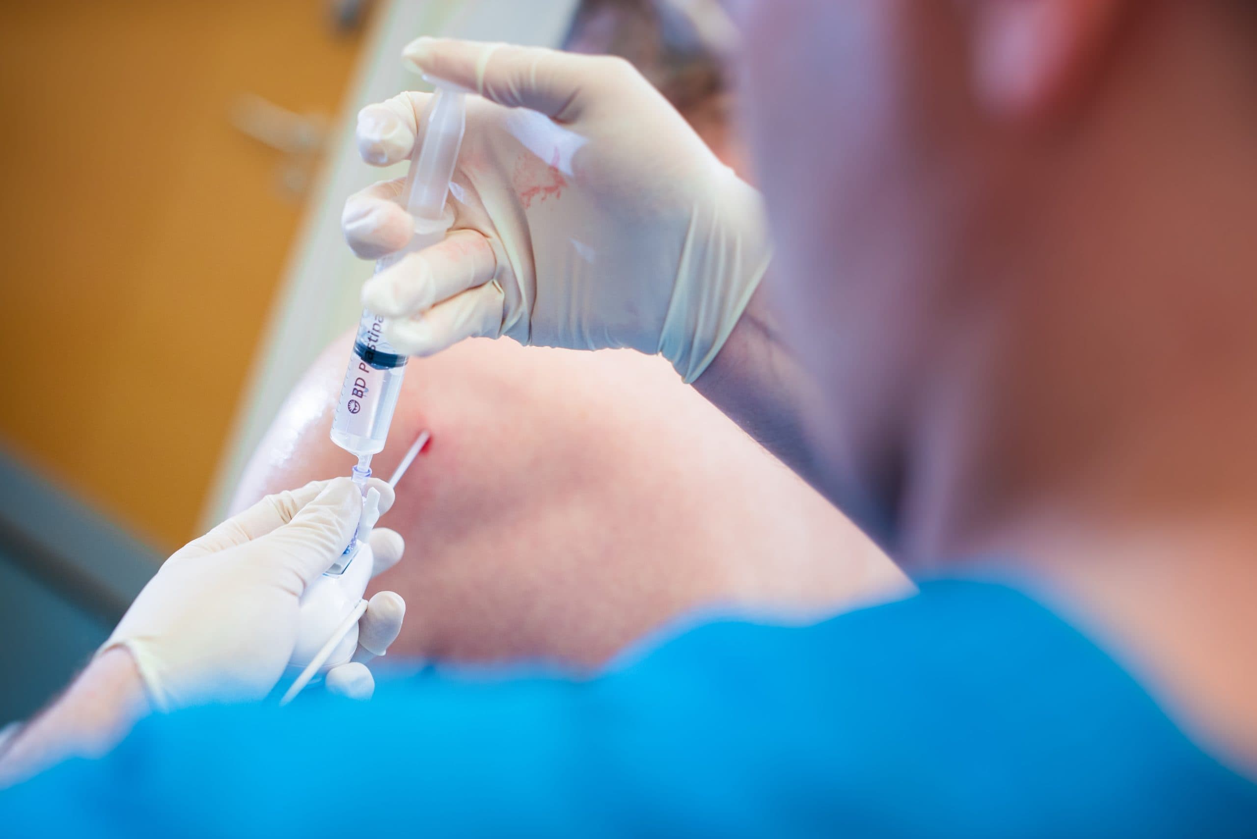 Precision foot joint injection procedure